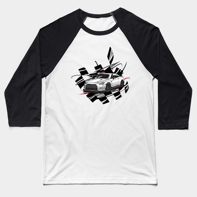 Nissan GTR R35 Baseball T-Shirt by JDMAPEX